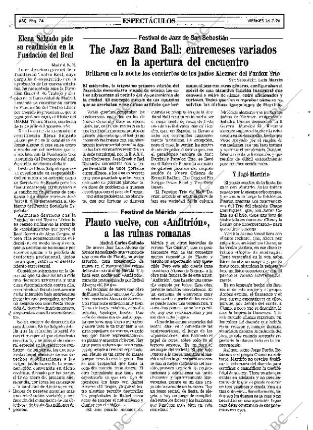 ABC MADRID 26-07-1996 página 74