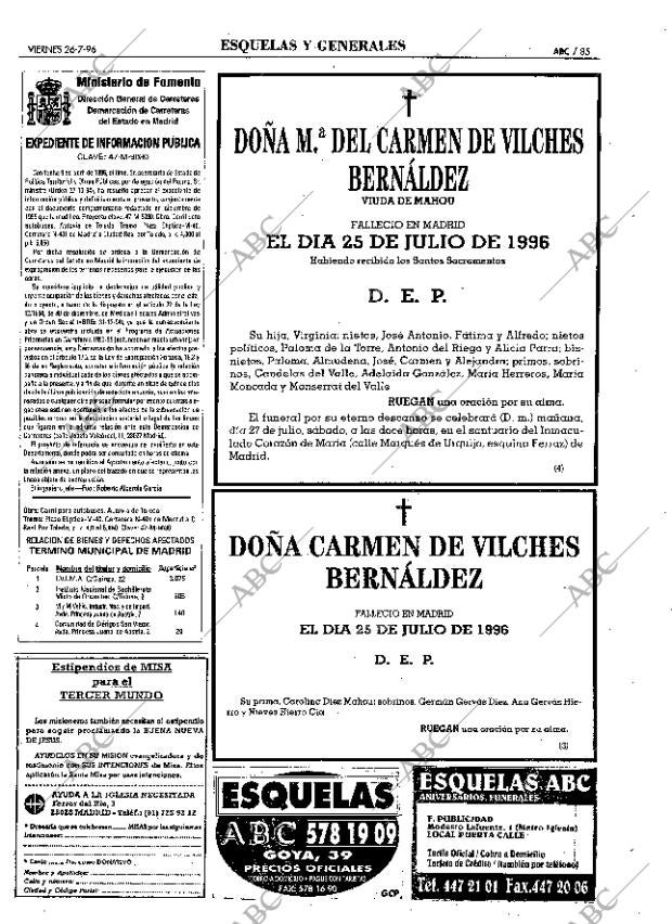 ABC MADRID 26-07-1996 página 85