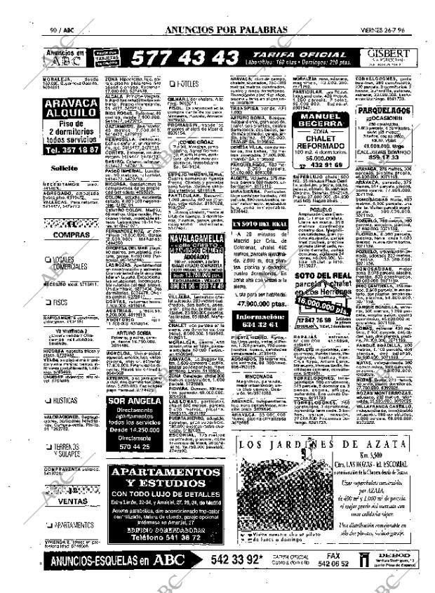 ABC MADRID 26-07-1996 página 90