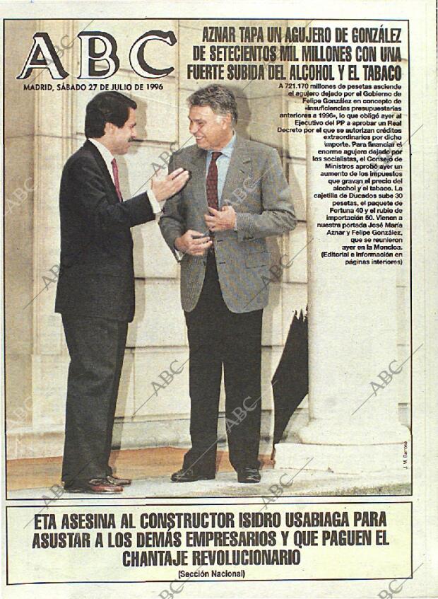 ABC MADRID 27-07-1996 página 1