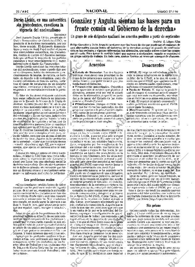 ABC MADRID 27-07-1996 página 22