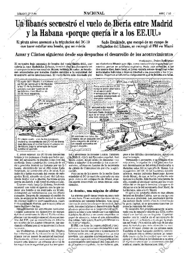 ABC MADRID 27-07-1996 página 23