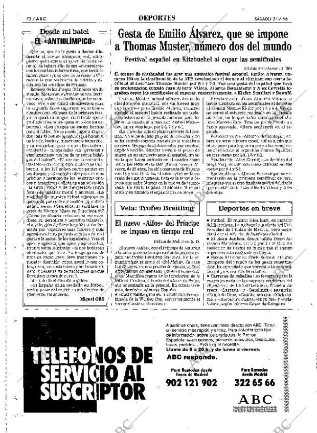 ABC MADRID 27-07-1996 página 72