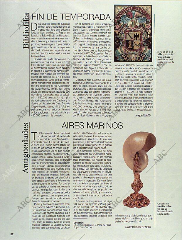 BLANCO Y NEGRO MADRID 28-07-1996 página 92