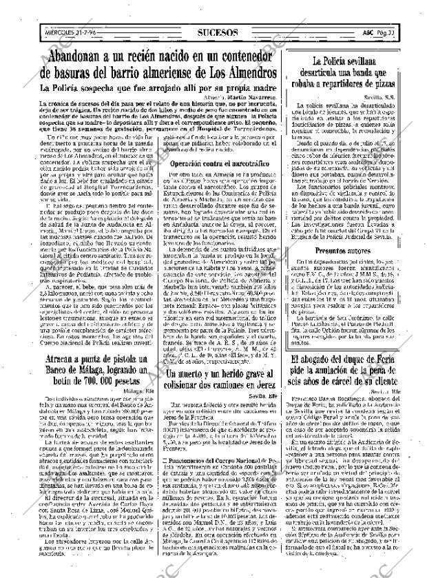 ABC SEVILLA 31-07-1996 página 33