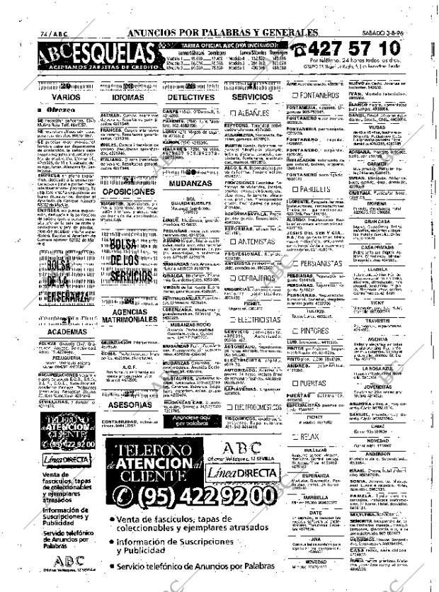 ABC SEVILLA 03-08-1996 página 74