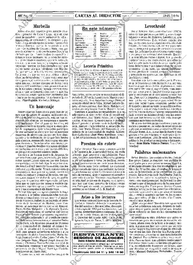 ABC MADRID 05-08-1996 página 18