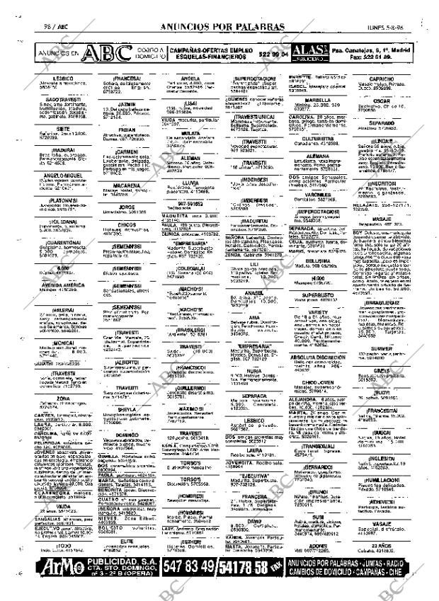 ABC MADRID 05-08-1996 página 98