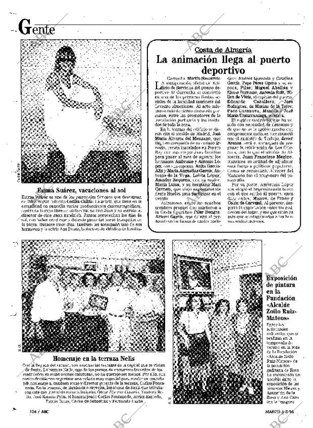 ABC MADRID 06-08-1996 página 104