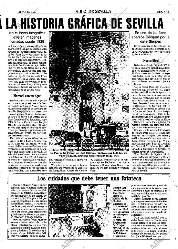 ABC SEVILLA 15-08-1996 página 45