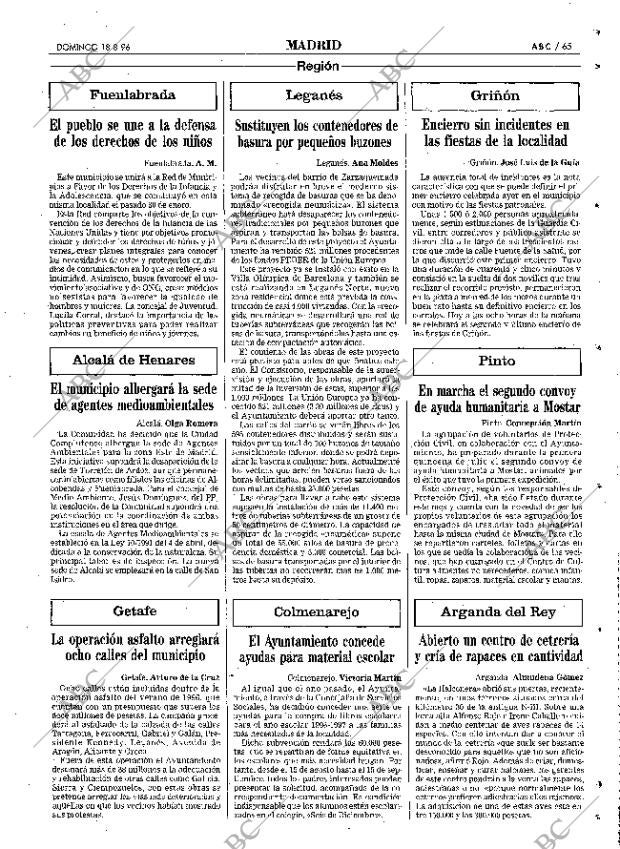 ABC MADRID 18-08-1996 página 65