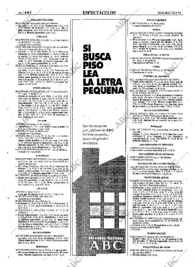 ABC MADRID 18-08-1996 página 92