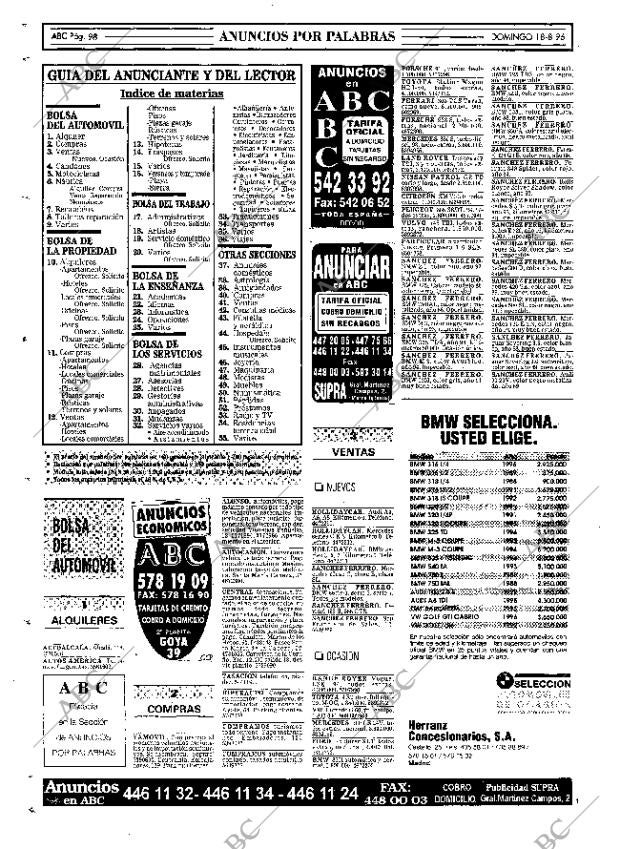 ABC MADRID 18-08-1996 página 98