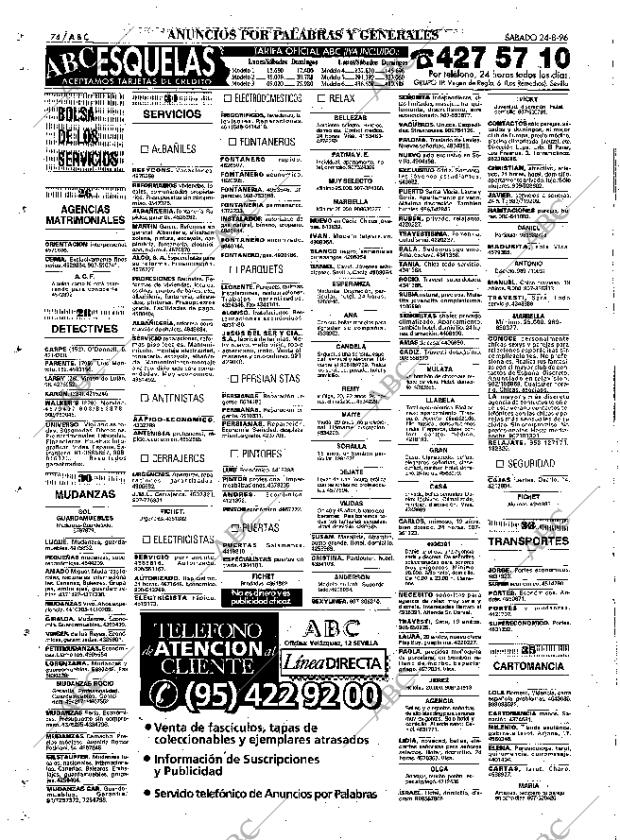 ABC SEVILLA 24-08-1996 página 74