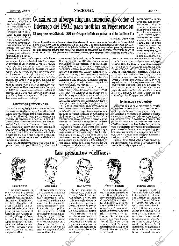 ABC MADRID 25-08-1996 página 23