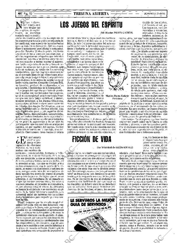 ABC MADRID 25-08-1996 página 52