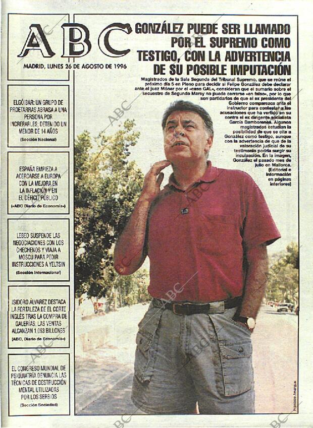 ABC MADRID 26-08-1996 página 1