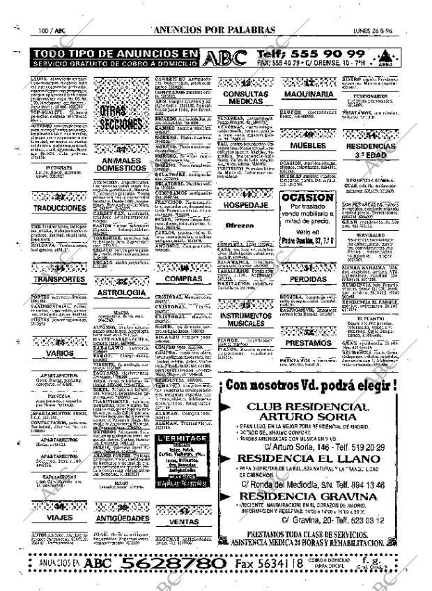 ABC MADRID 26-08-1996 página 100