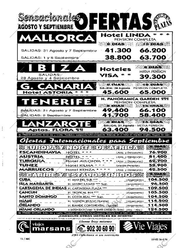 ABC MADRID 26-08-1996 página 12