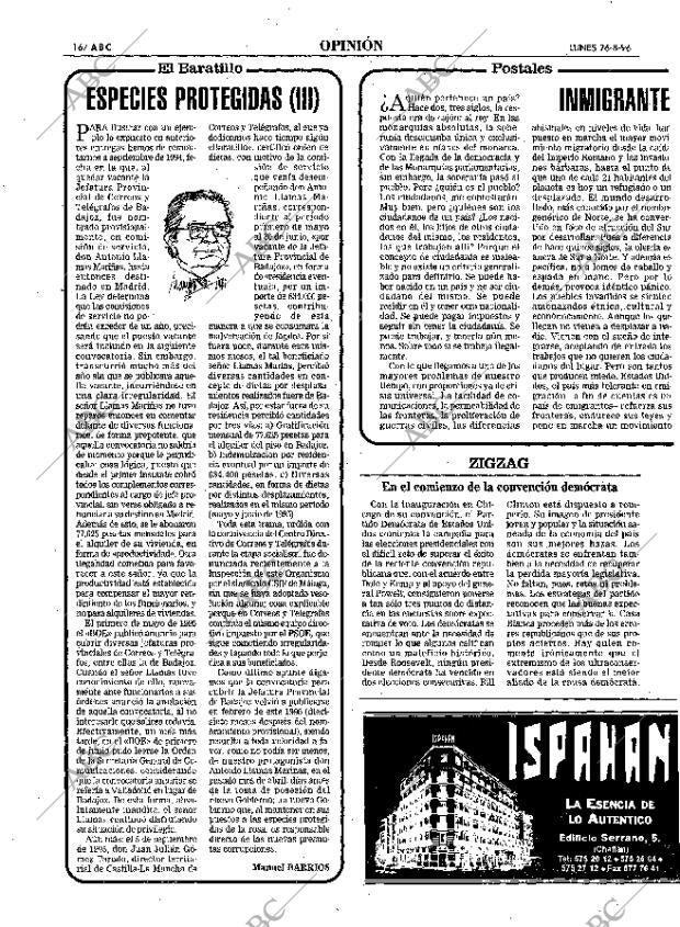 ABC MADRID 26-08-1996 página 16