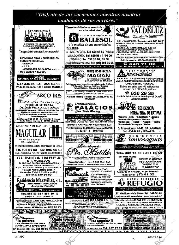 ABC MADRID 26-08-1996 página 2