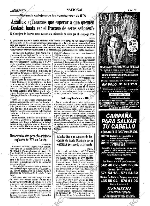 ABC MADRID 26-08-1996 página 21