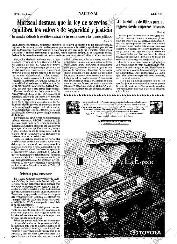 ABC MADRID 26-08-1996 página 23
