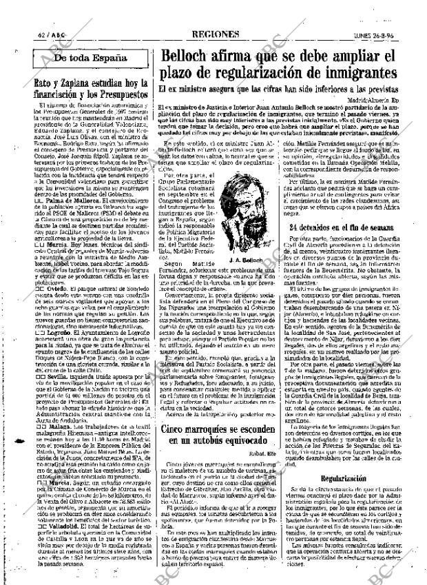 ABC MADRID 26-08-1996 página 62