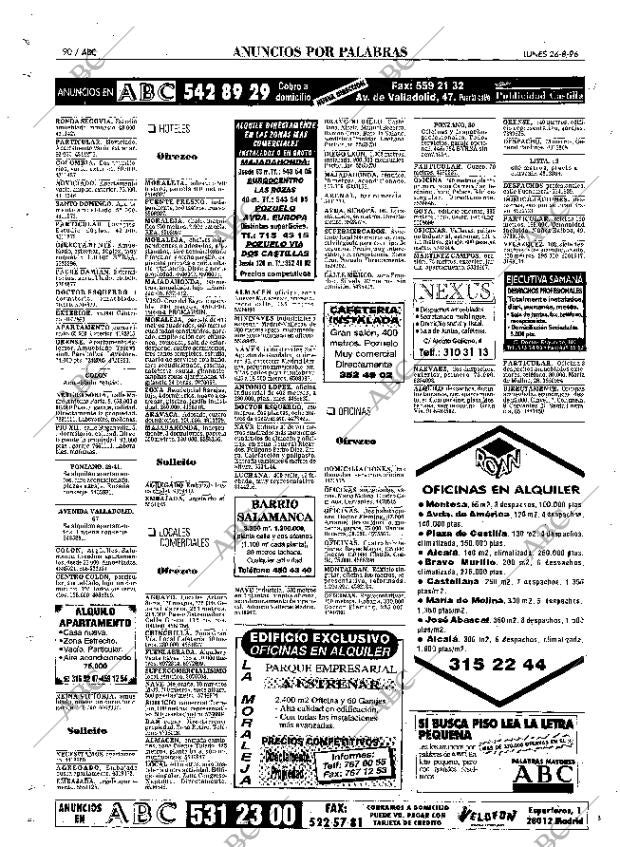 ABC MADRID 26-08-1996 página 90