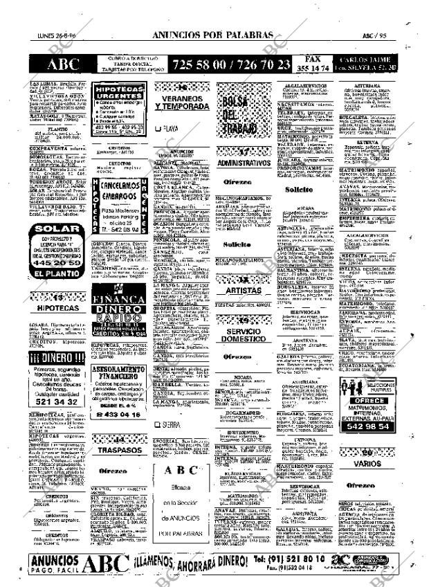 ABC MADRID 26-08-1996 página 95