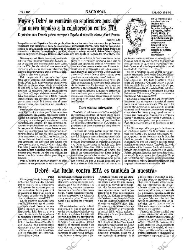 ABC MADRID 31-08-1996 página 22