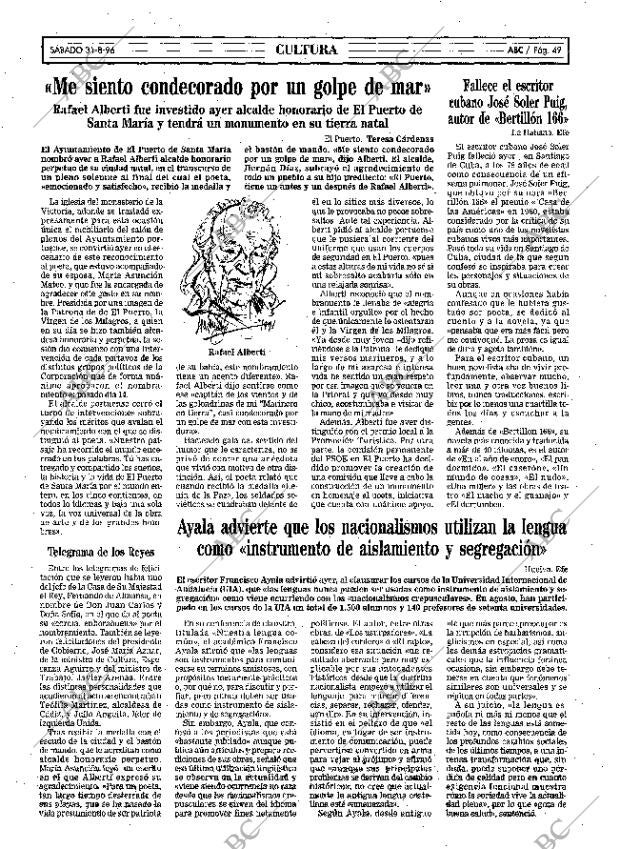 ABC MADRID 31-08-1996 página 49