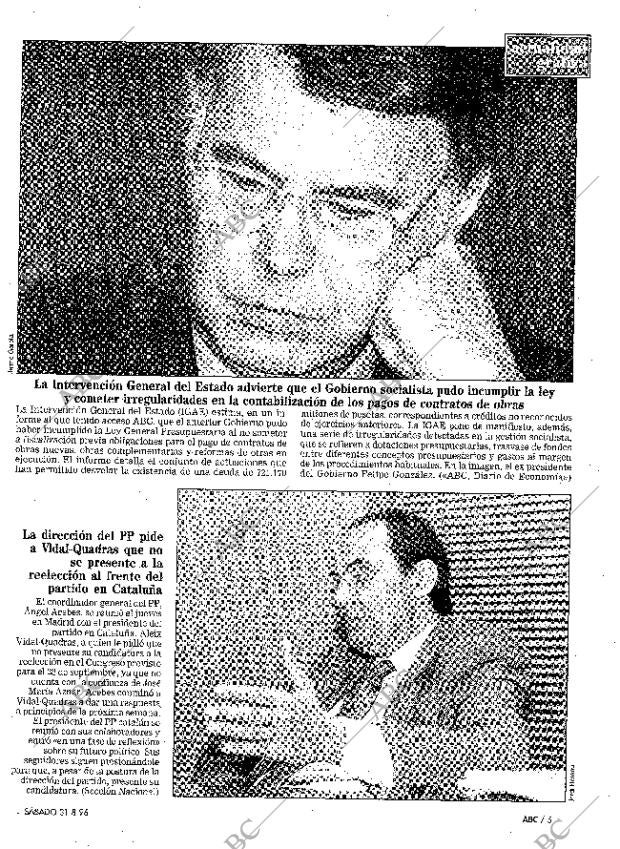 ABC MADRID 31-08-1996 página 5