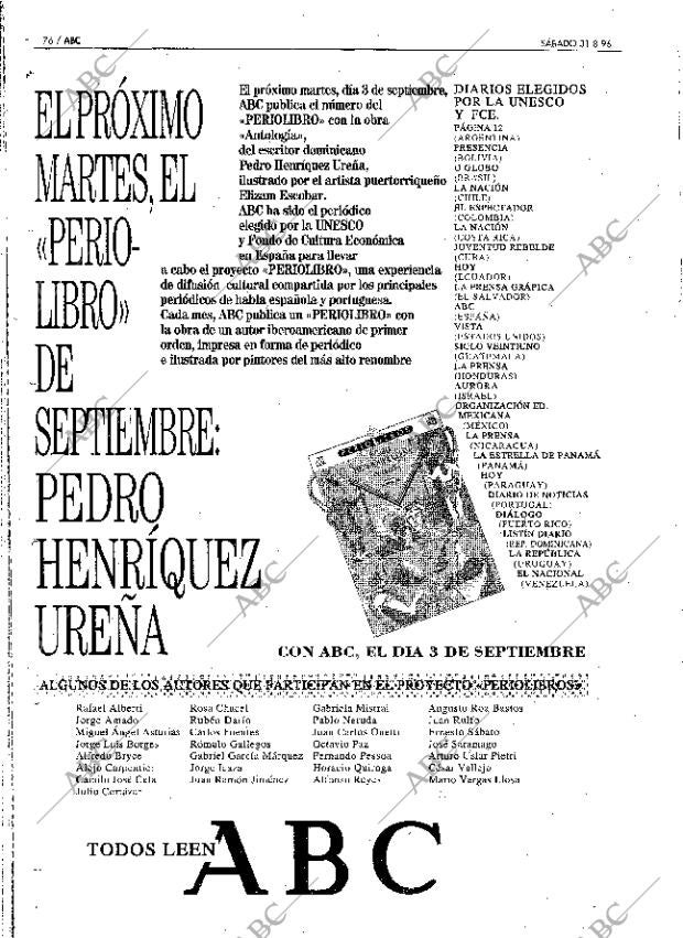 ABC MADRID 31-08-1996 página 76