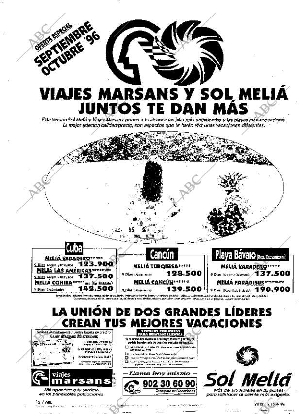 ABC MADRID 13-09-1996 página 12