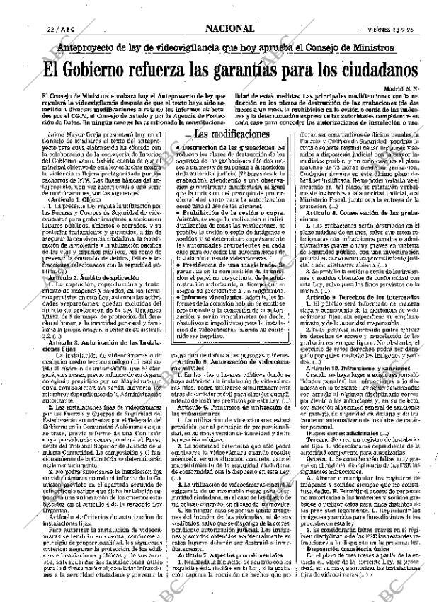 ABC MADRID 13-09-1996 página 22