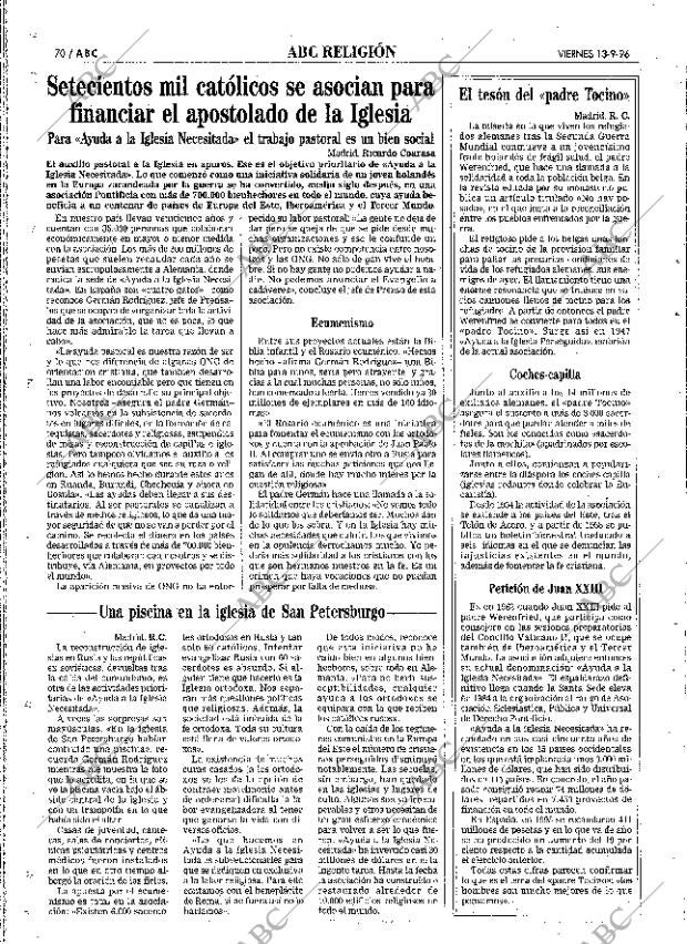 ABC MADRID 13-09-1996 página 70