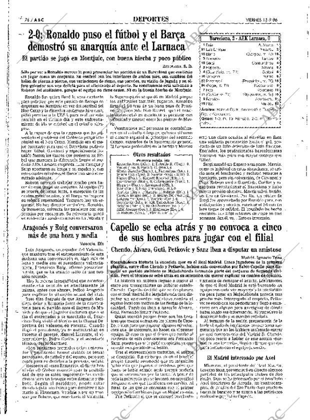 ABC MADRID 13-09-1996 página 76