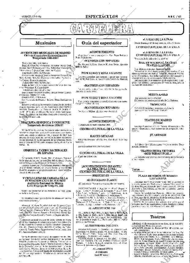 ABC MADRID 13-09-1996 página 85