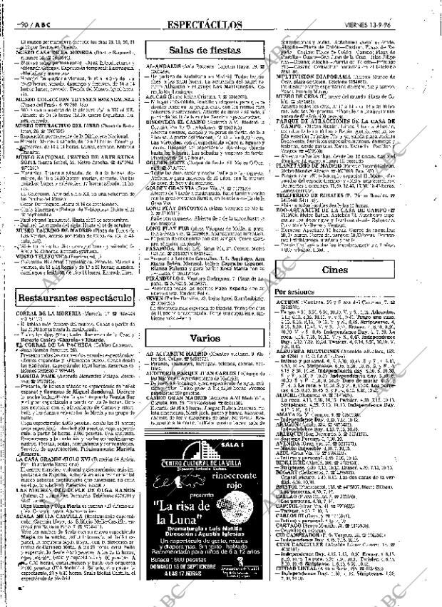 ABC MADRID 13-09-1996 página 90