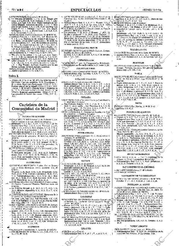 ABC MADRID 13-09-1996 página 92