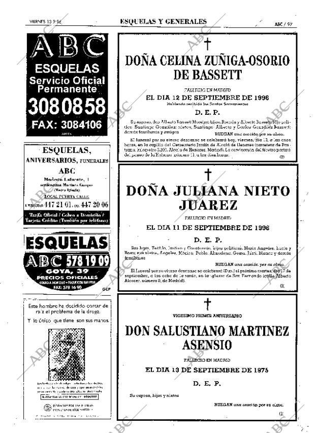 ABC MADRID 13-09-1996 página 97