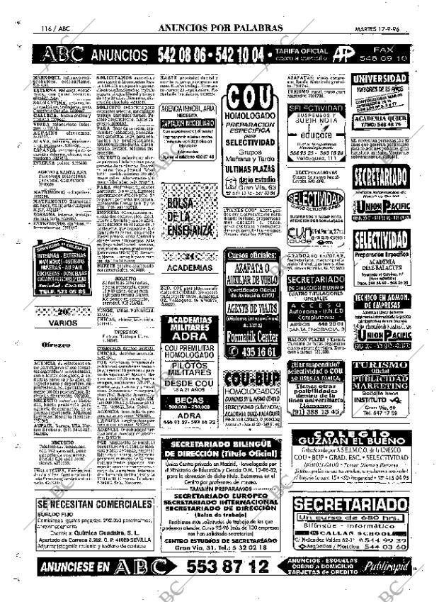 ABC MADRID 17-09-1996 página 116