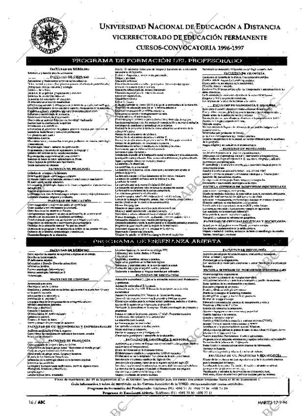 ABC MADRID 17-09-1996 página 16