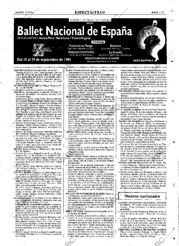 ABC MADRID 17-09-1996 página 93