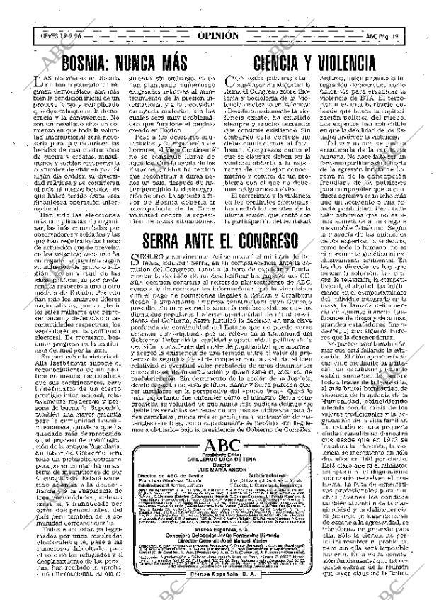 ABC MADRID 19-09-1996 página 19
