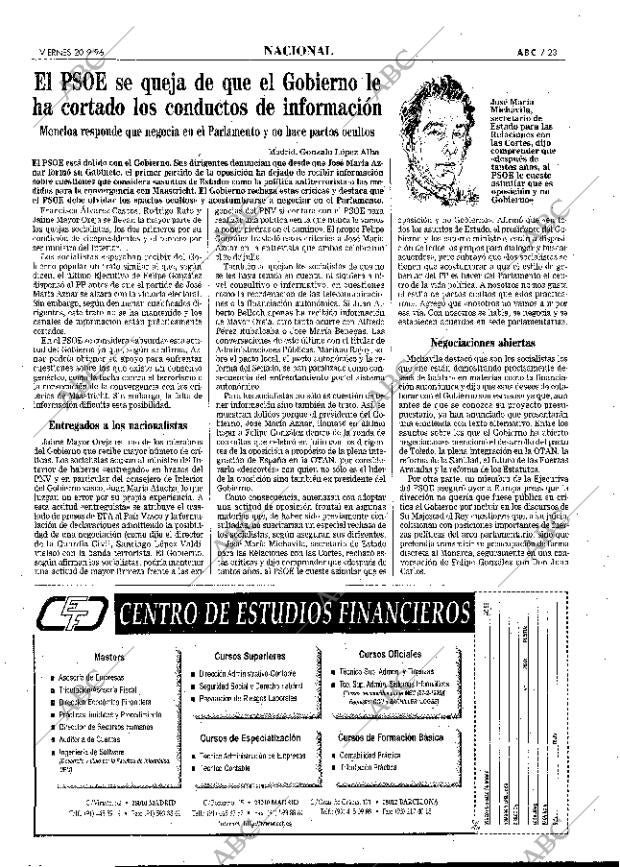 ABC MADRID 20-09-1996 página 23