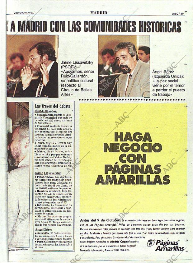 ABC MADRID 20-09-1996 página 69