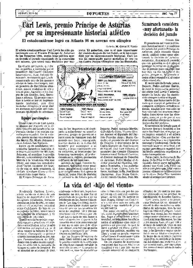 ABC MADRID 20-09-1996 página 77