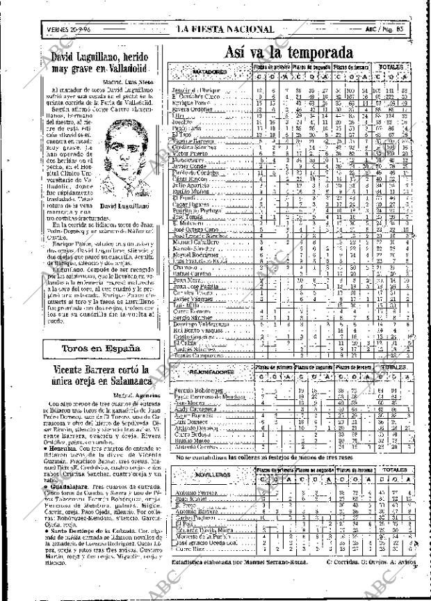 ABC MADRID 20-09-1996 página 85